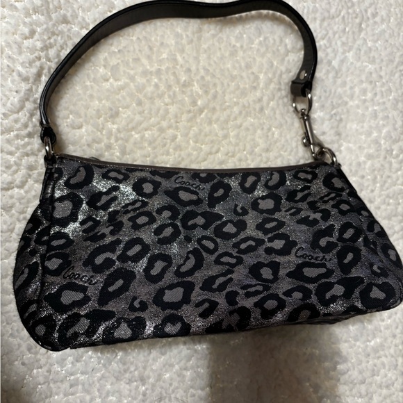 Coach Sparkly Cheetah Print Shoulder
Bag with Purple Interior - Picture 2 of 4